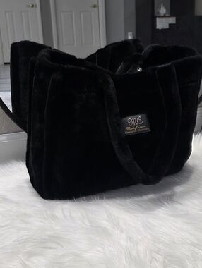 Minky Couture Designer Blankets Tote Bag with Patch Logo